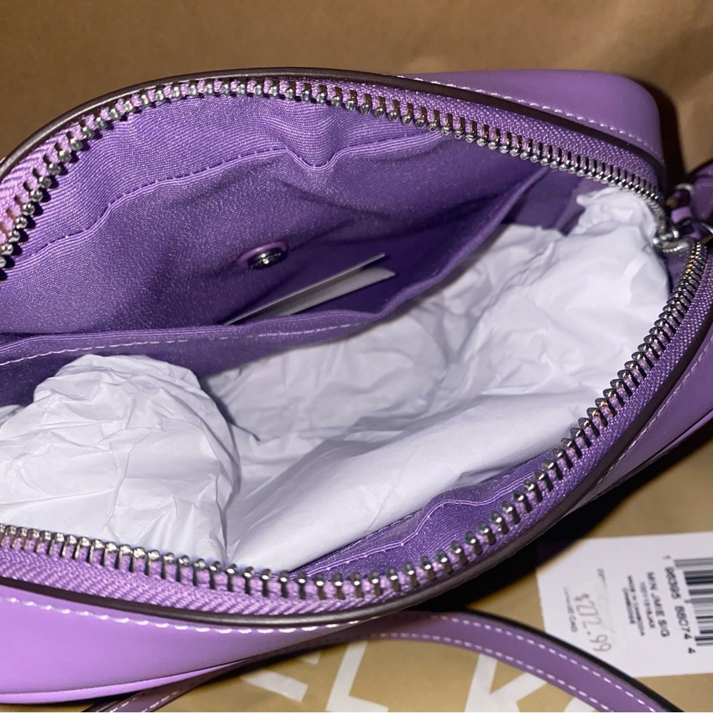 Coach 💜 signature iris mini Jamie Crossbody purse New - Picture 9 of 13